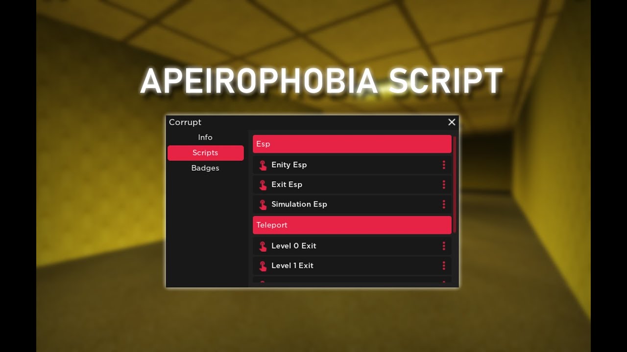 Apeirophobia  script — Roblox Scripts