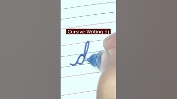 How to write small letter dj | Cursive writing a to z #cursivewriting #handwriting  #shorts