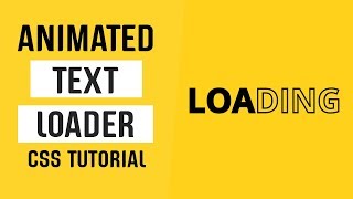 Text Loading Animation CSS | CSS Loader | CSS Tutorial