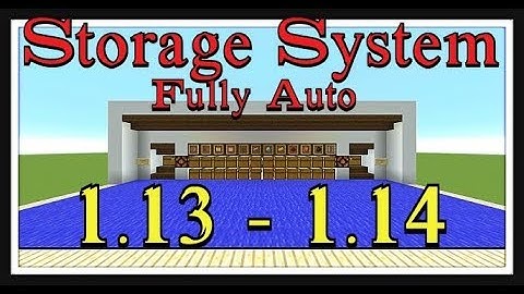 Minecraft Tutorial : Storage System, Fully Auto & Any Size