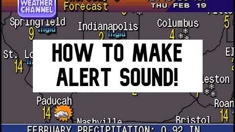 WeatherStar4000 Alert Tone - How To Make With Audacity!