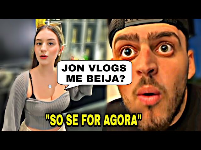 Olha a reação dela quando jon vlogs beija duda rubert #jonvlogs #dudar