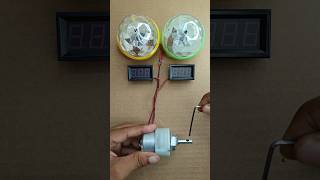 Two Disco DJ Light & Two Voltmeter Powered by Gear Motor • #shorts #dcmotor