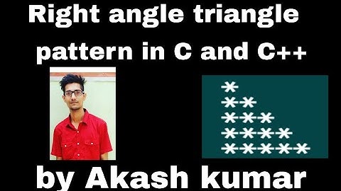 How to draw right angle triangle pattern in C and C++ || by Akash kumar