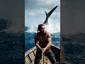 Giant Shark Tail Attacks Boat in Middle of the Ocean😱🌊| Cinematic Sea Horror#SharkAttack #SeaMonster