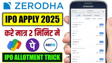 Zerodha IPO Apply 2025 | Zerodha IPO Apply Kaise Kare |IPO Me Apply Kaise Kare