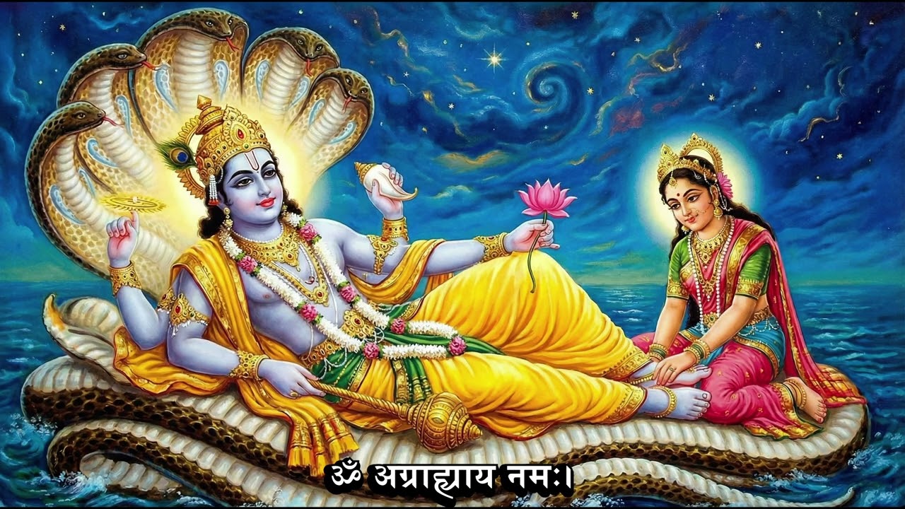 ॐ अग्राह्याय नमः | 1 Hour Vishnu Mantra Chant | Deep Meditation & Divine Protection