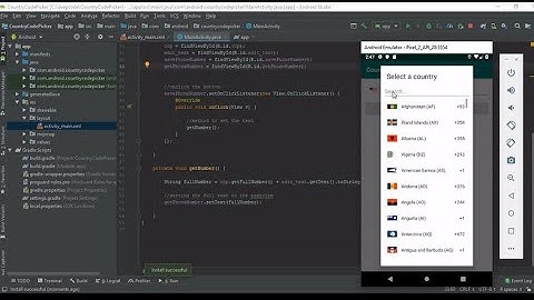 Android Studio Tutorial - Phone Flag and Country Code