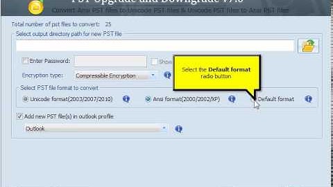 Upgrade or Downgrade PST files within ANSI and Unicode | SysInfoTools PST Upgrade & Downgrade Tool