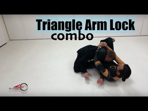 Arm-lock from cross grip control / triangle choke combo