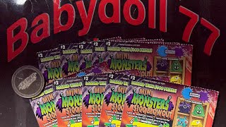 🤩 Tuesday Lowboys 🎊 $2- Mini Monsters Lottery Scratch Off Tickets 🥳 #lottery #scratch #winners 