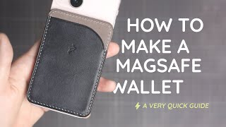How to DIY a Magsafe Wallet (A very quick guide) #leathercraft #pattern