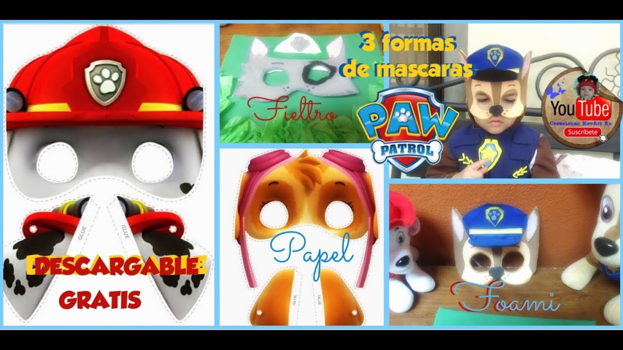 CARETAS PATRULLA CANINA DE CARTON