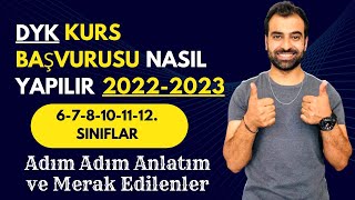 DYK KURS BAŞVURUSU NASIL YAPILIR | E-KURS ÖĞRENCİ BAŞVURU