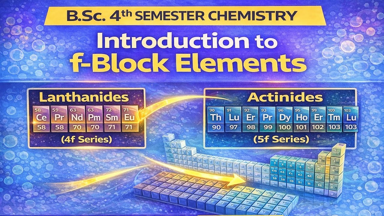 B.Sc. 4th Semester Chemistry | f-Block Elements – Introduction | NEP ...