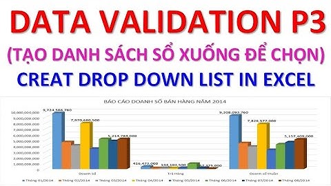 P3.Tạo list danh sách sổ xuống để chọn trong excel | Creat Drop down list Validation | WowIsee