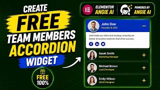Elementor Angie AI for WordPress: Build Interactive Team Member Accordion Widget
