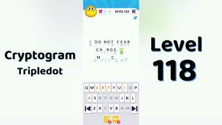 Cryptogram Tripledo Level 118 Solutions 🧩 | Logic Puzzle Game | Mini Boss