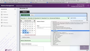 How to create an absence using Frontline