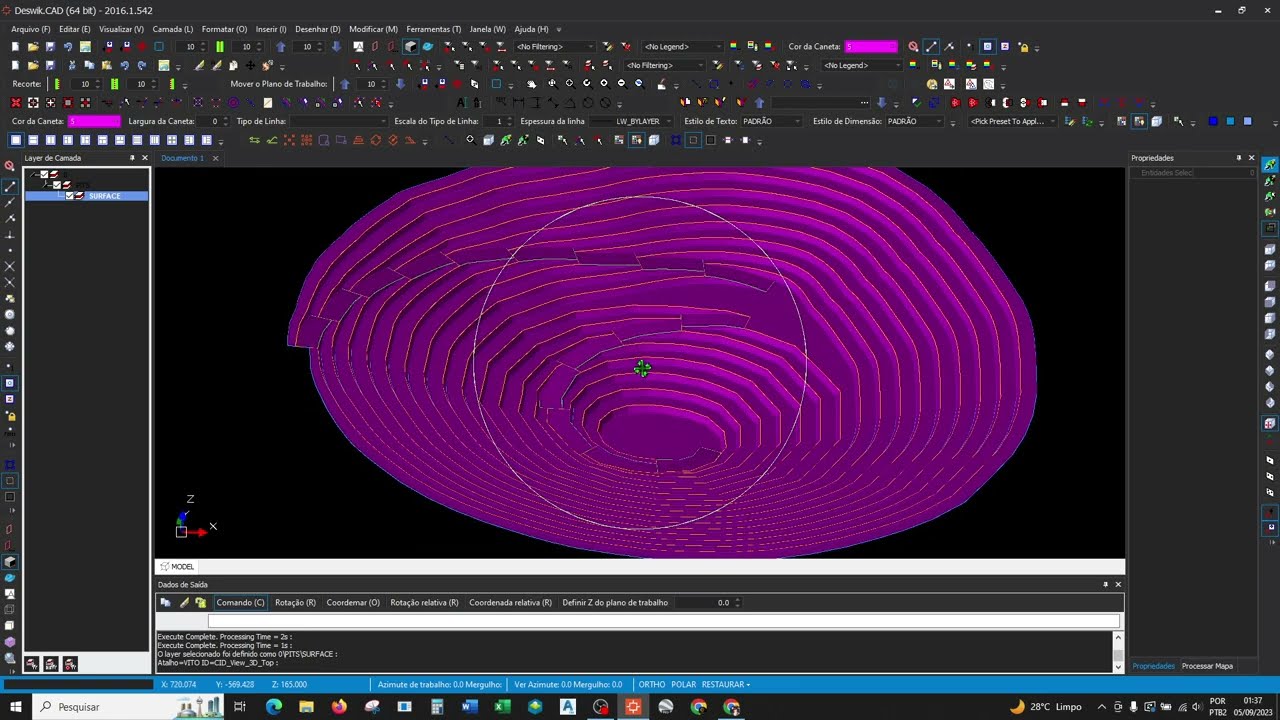 PROJETO DE CAVA OPEN PIT NO SOFTWARE DESWIK.CAD.