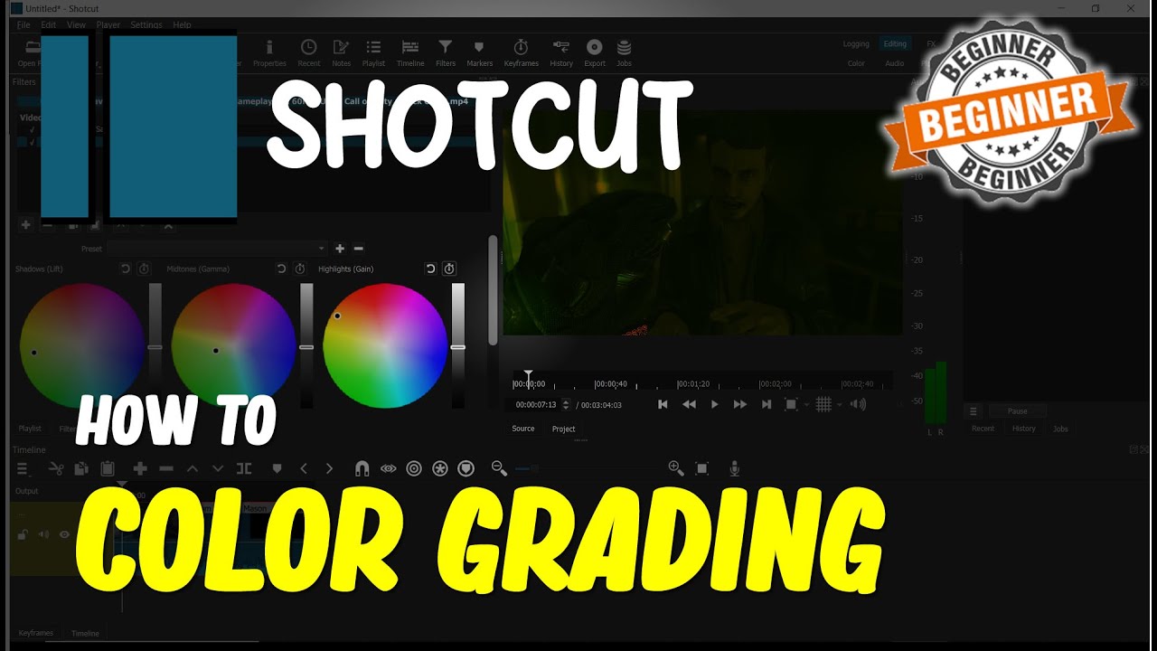 Shotcut How To Color Grading YouTube