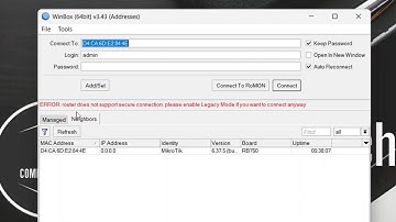 Router does not support secure connection please enable legacy mode if you want to connect anyway