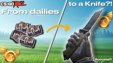 CSGOROLL | From nothing to a knife challenge - Success?!