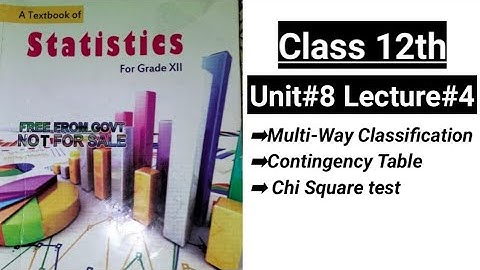 Chi square test | association of attributes | Class 12th Unit#8 Lecture#4 |Urdu/Hindi