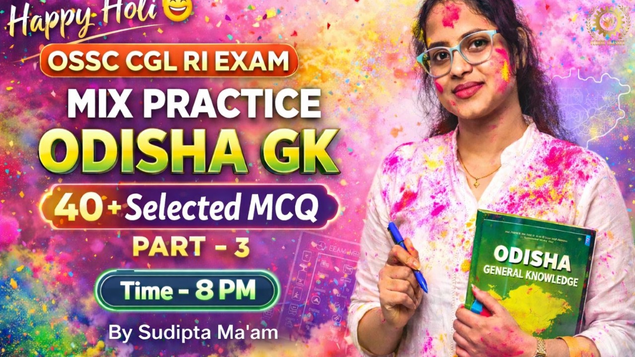 PYQs OF ODISHA GK || mix practice MCQS part- 3 || FOCUSED ON ODISHA CGLE ||