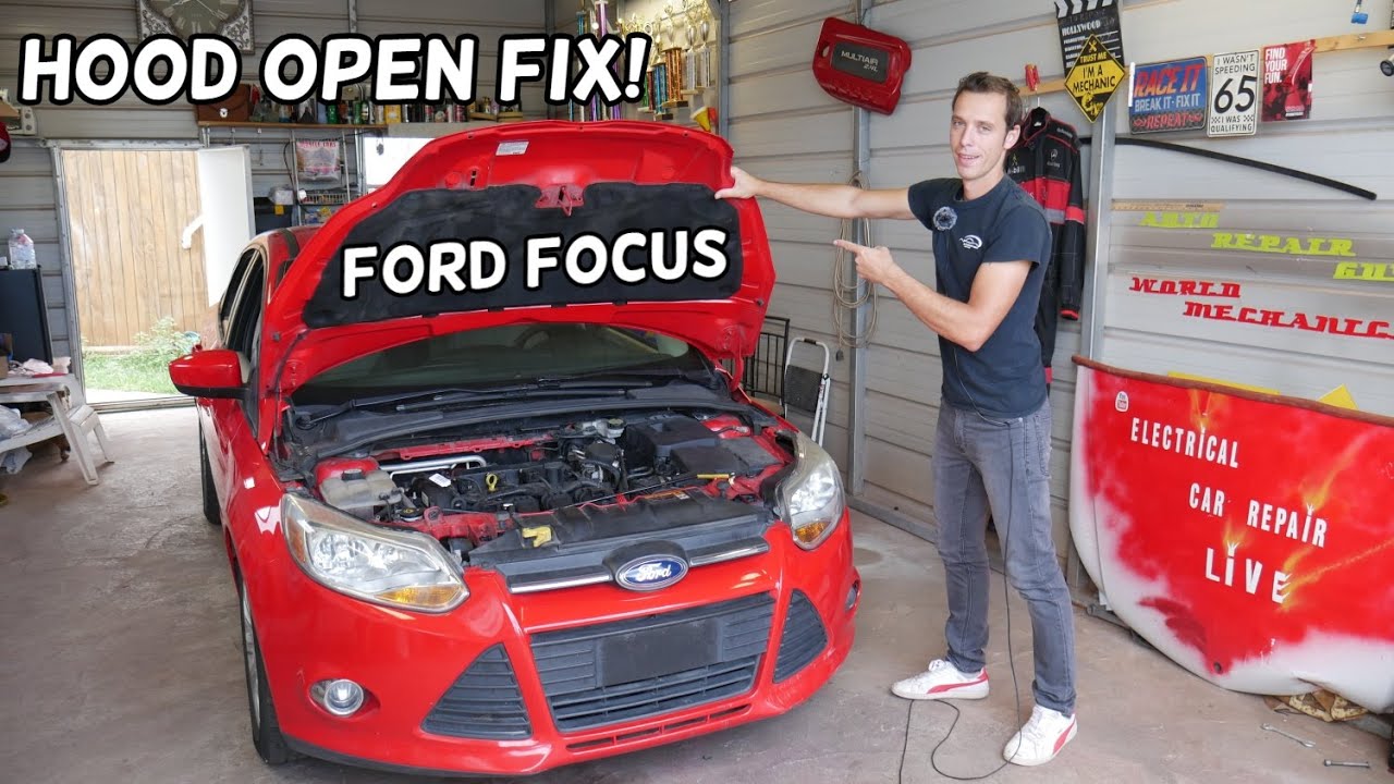 FORD FOCUS HOOD OPEN WARNING MESSAGE ON DASH FIX - YouTube