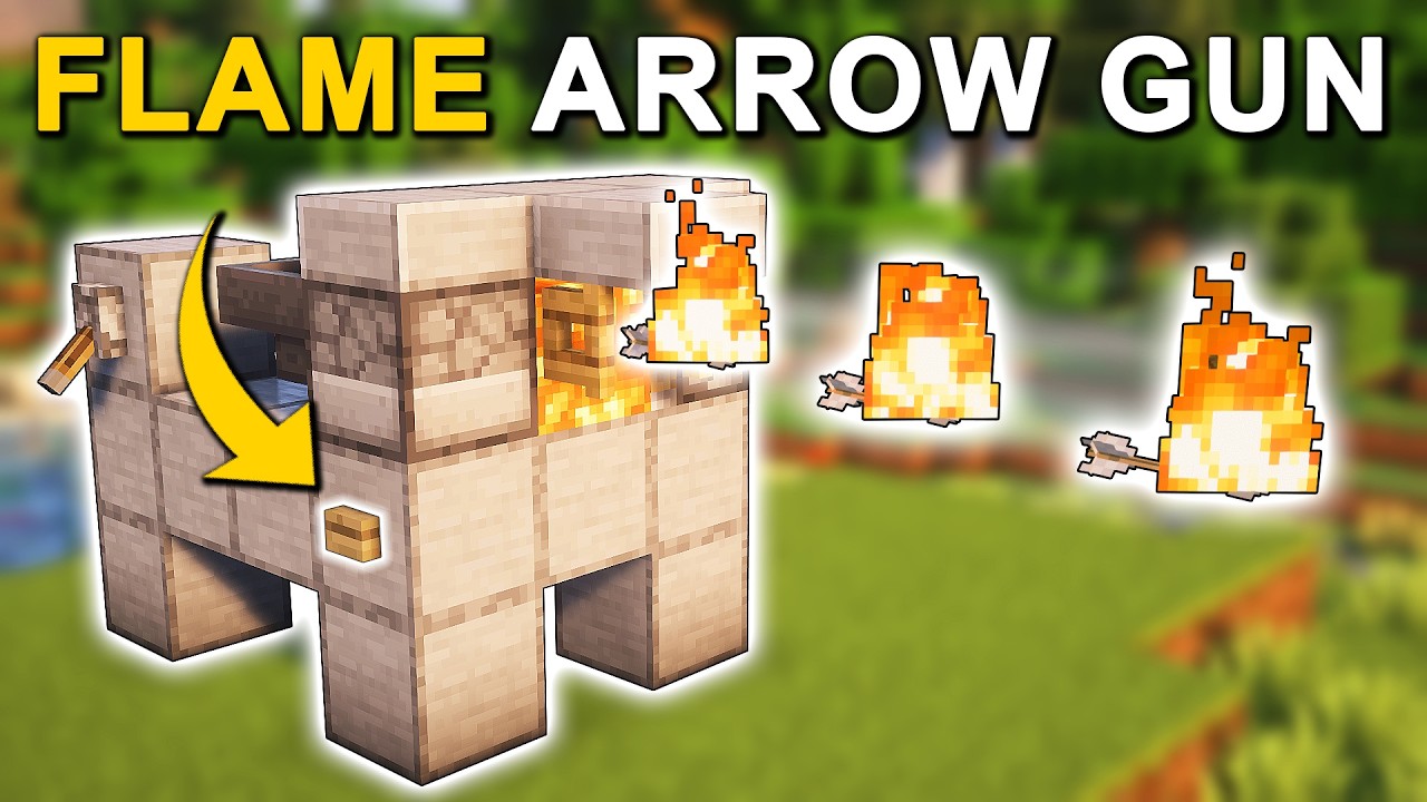 Minecraft Automatic Rifle AUTOMATIC Flame Arrow Gun in Minecraft 1.21+ (Tutorial) - YouTube