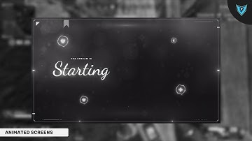 Black and White Animated Twitch Overlay Pack