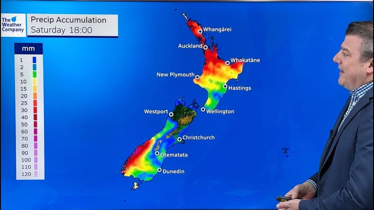 A weak low for NZ on Saturday, high pressure next week - YouTube