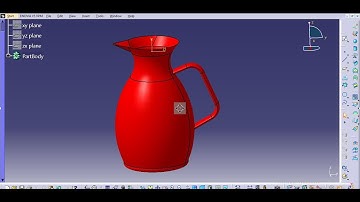 CATIA V5 TUTORIAL|MAKING MUG |SURFACING AND WIREFRAME