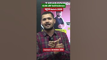 JRF Soil Science Chattan Batch by IARI Scholars