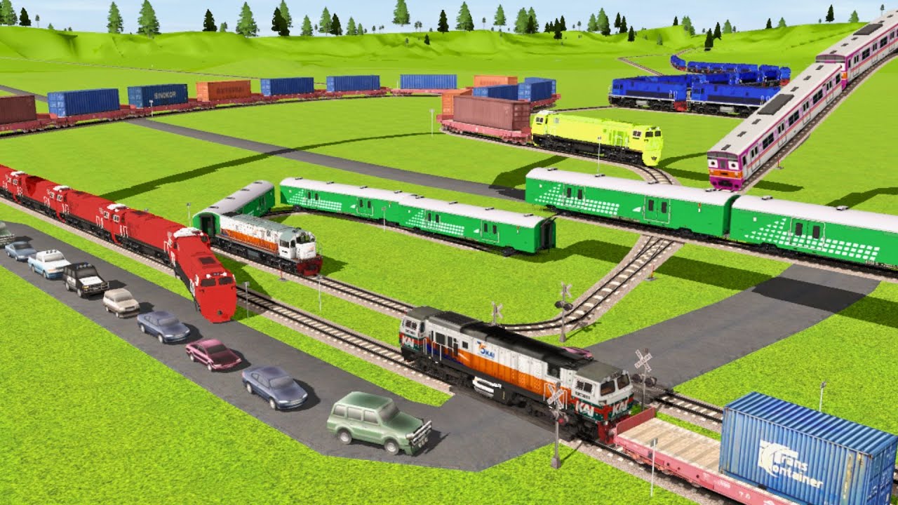 Perlintasan Kereta Api ‼️#127 KERETA API PANJANG BERGANTIAN