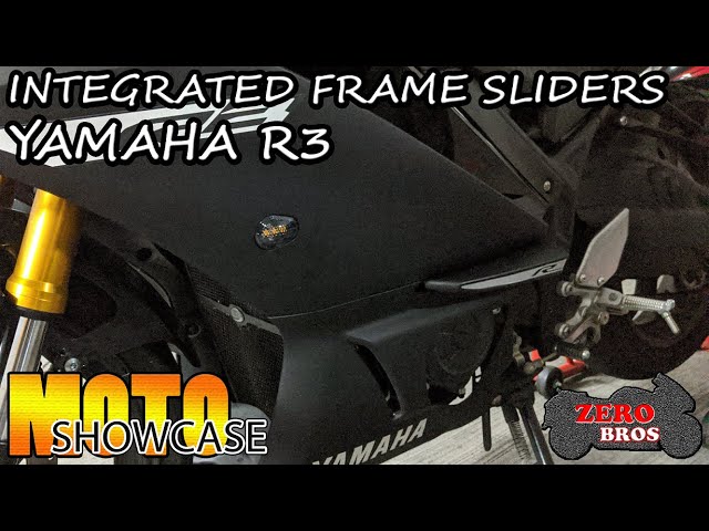 Yamaha Integrated Frame Sliders the Yamaha R3 2019 MOTO - YouTube