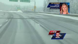 Snow makes for messy travel north and west of Boston