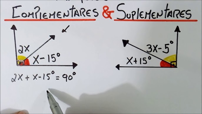 Ângulos complementares e suplementares 