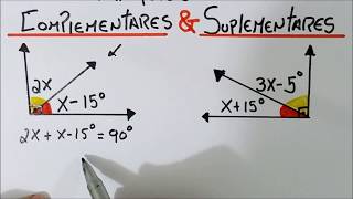 Ângulos complementares e suplementares. #math #matematica