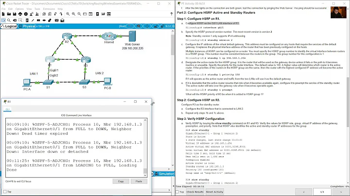 9.3.3 Packet Tracer - HSRP Configuration Guide