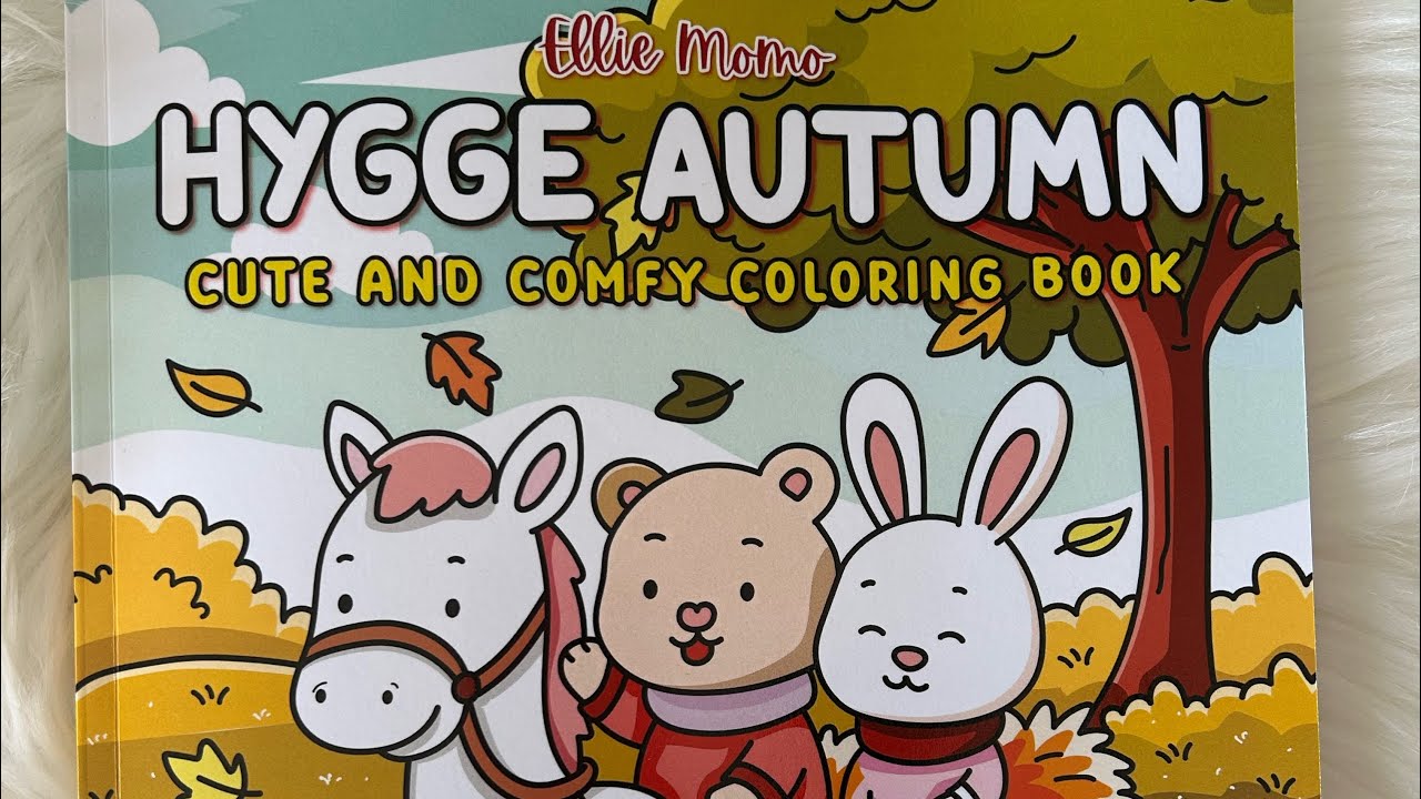 Hygge Autumn Coloring Book | Ellie Momo | Flip Through & Completed Page ...