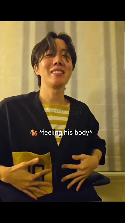 jhope checking his abs😭 when a army asked 'do you still have ab'🤣#btsjk #btsjhope #btsv #btsshorts