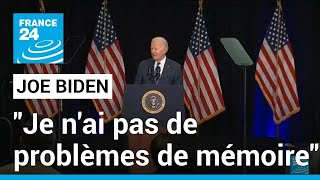 Joe Biden se défend après un rapport accablant : 