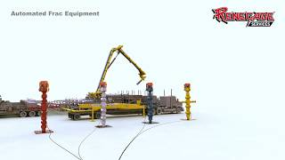 Automated Frac Equipment™ - FracScorpion™, FracLock™ Animation on a Zipper Pad Resimi
