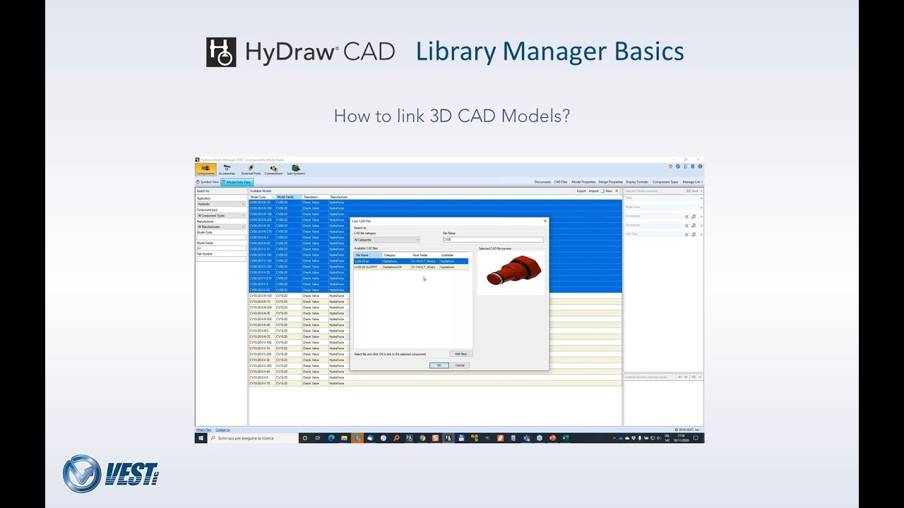 How To Link 3D CAD Models In HyDraw Library Manager - YouTube