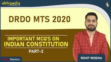 DRDO MTS I SSC CPO I Important Articles of Indian Constitution I Part -2 I Lecture-11 I By Rohit sir