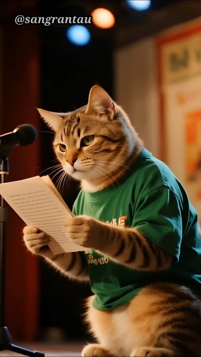 'Sedih ' - Bayang yang tertinggal #cat #funny #puisi #cute #animals #ai