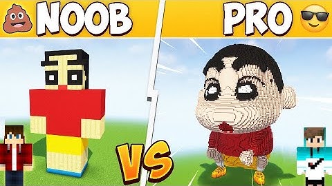 Minecraft NOOB vs PRO : SHINCHAN STATUE HOUSE BUILD CHALLENGE in Minecraft / Animation #minecraft