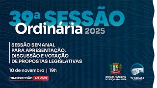 39ª Sessão Ordinária de 2025